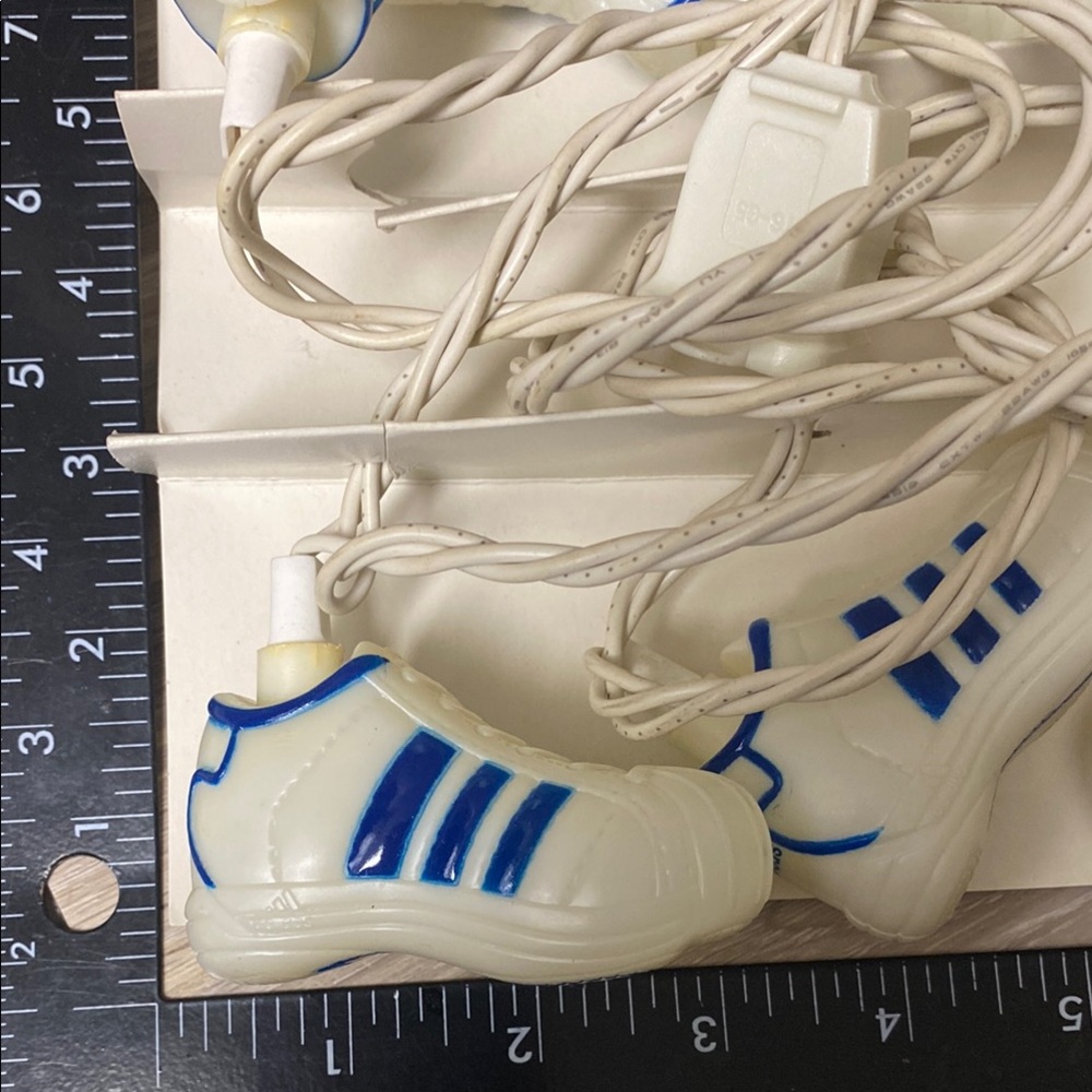 Adidas White and Blue Shoe String Lights royal blue eggshell vintage - Picture 8 of 10